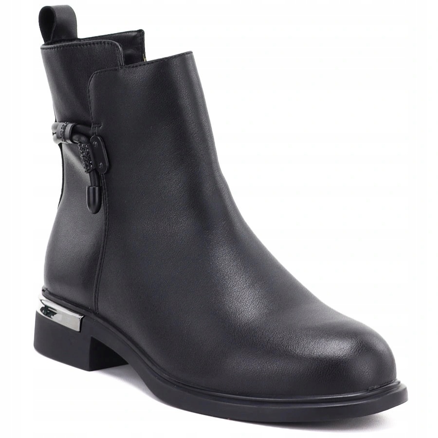 Kožené dámské kotníkové boty černé D&a S.Barski MK62-7025 37