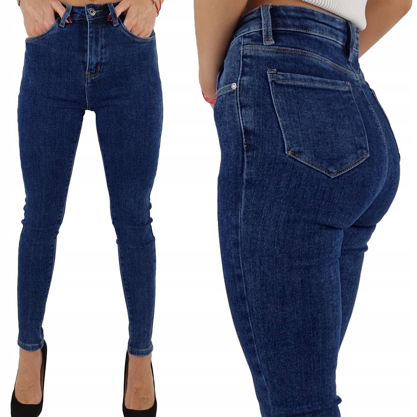 M.sara Jeansy Damskie Spodnie Dopasowane Modelujące 44/XXL