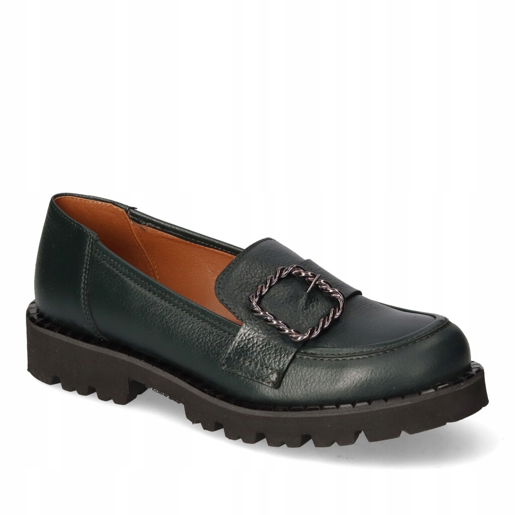 Mokasíny Gamis 6056/T3 Tmavě zelené lico 38