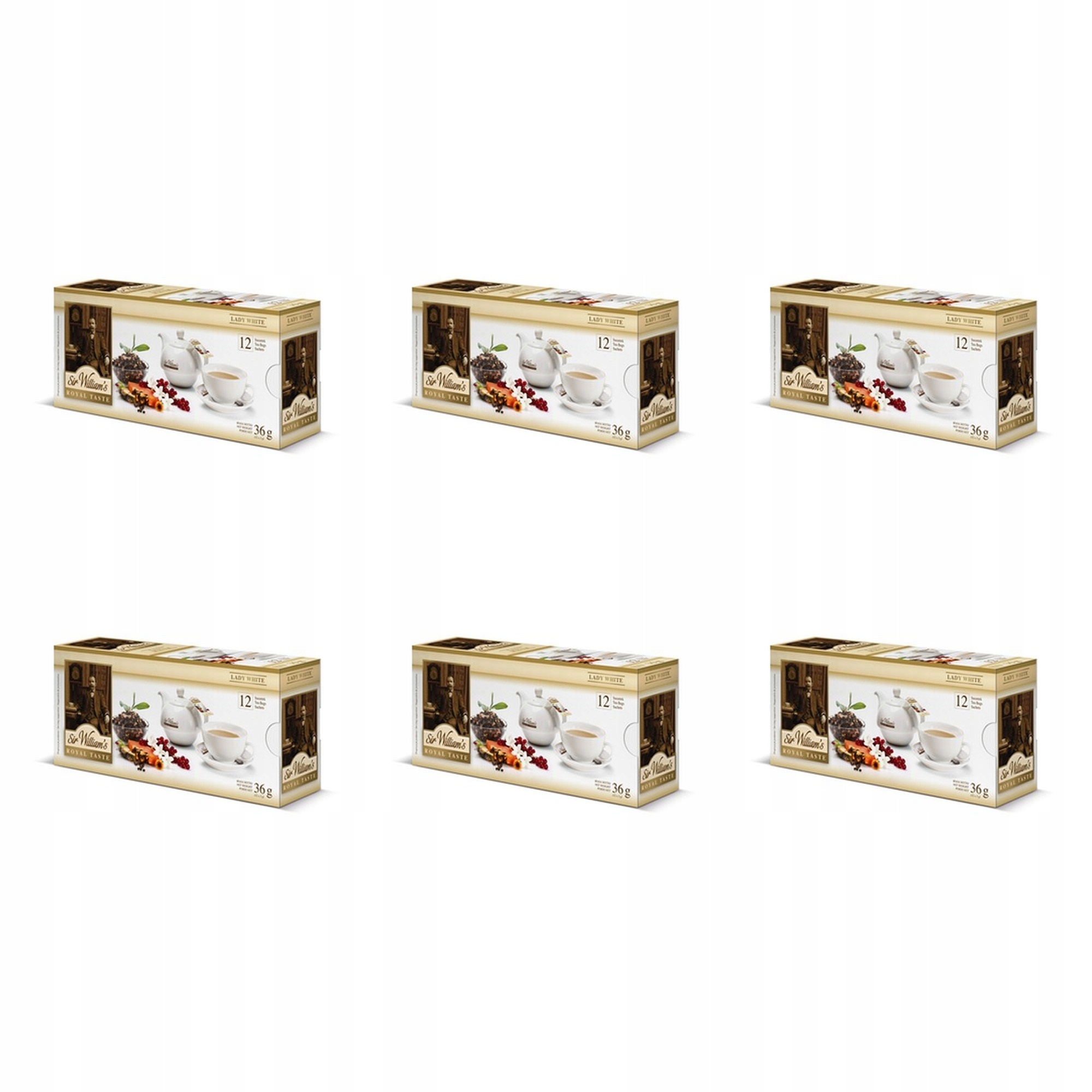 6x 12tb Čaj Sir William's Lady White 12x3 g