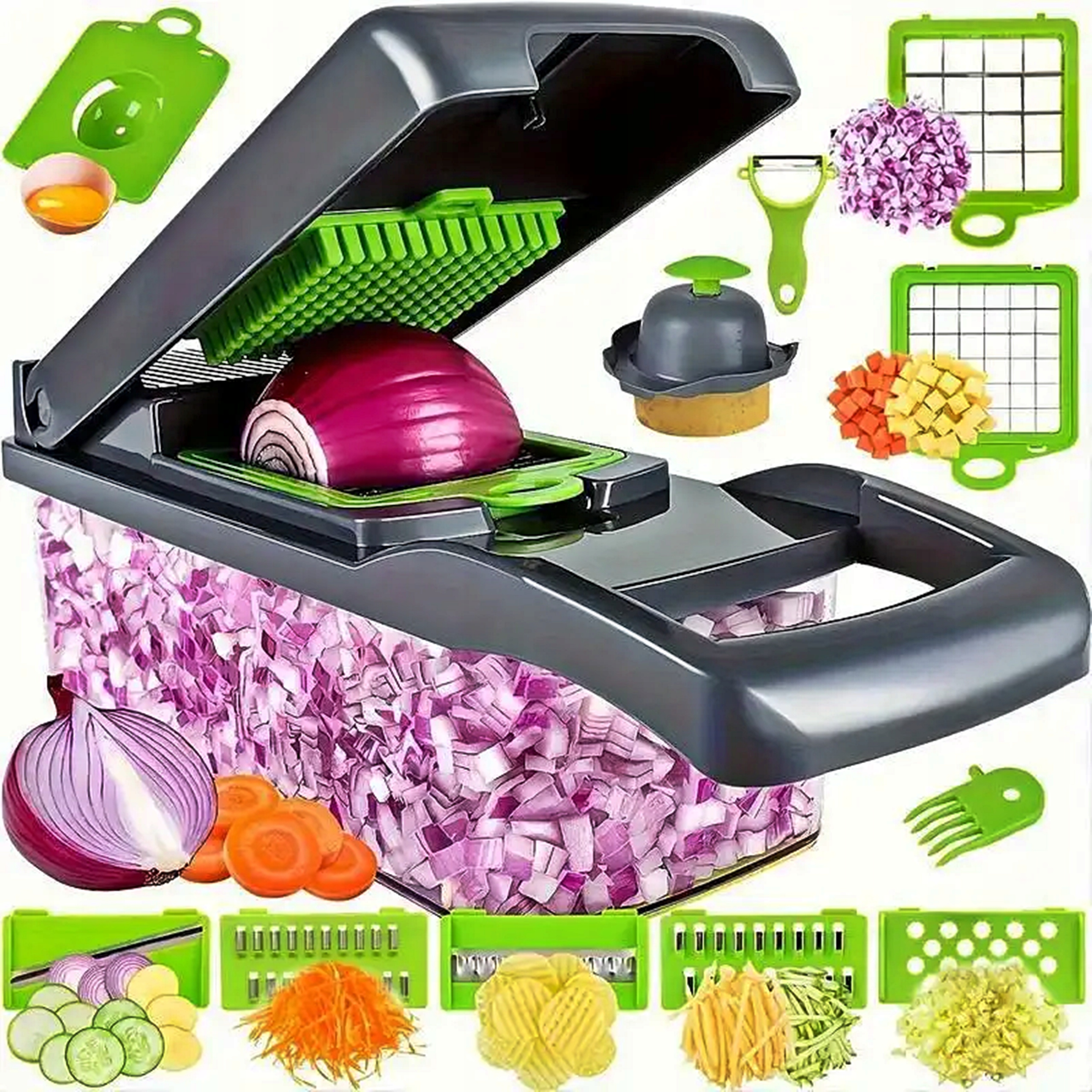 SZATKOWNICA KRAJALNICA DO WARZYW OWOCÓW WIELOFUNKCYJNA TARKA 13w1