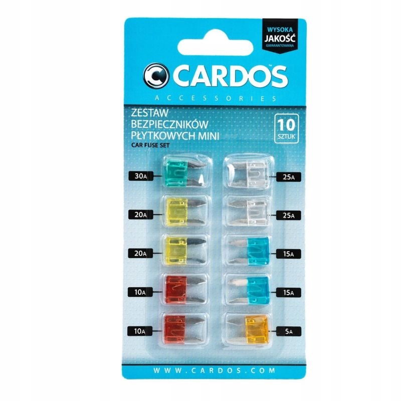 

K2 Cardos AA301M Zestaw Bezpieczników Mini 10 Szt