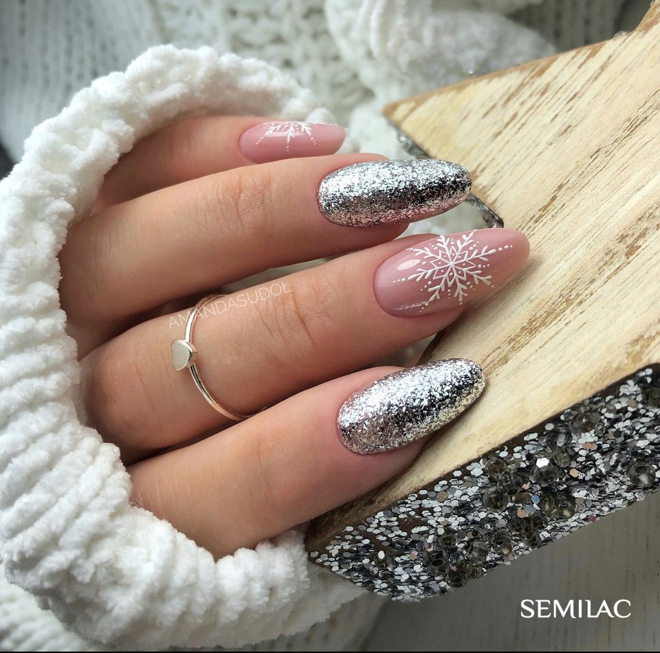 SEMILAC 292 SILVER SHIMMER Lakier Hybrydowy 7ml Kolekcja SHIMMER