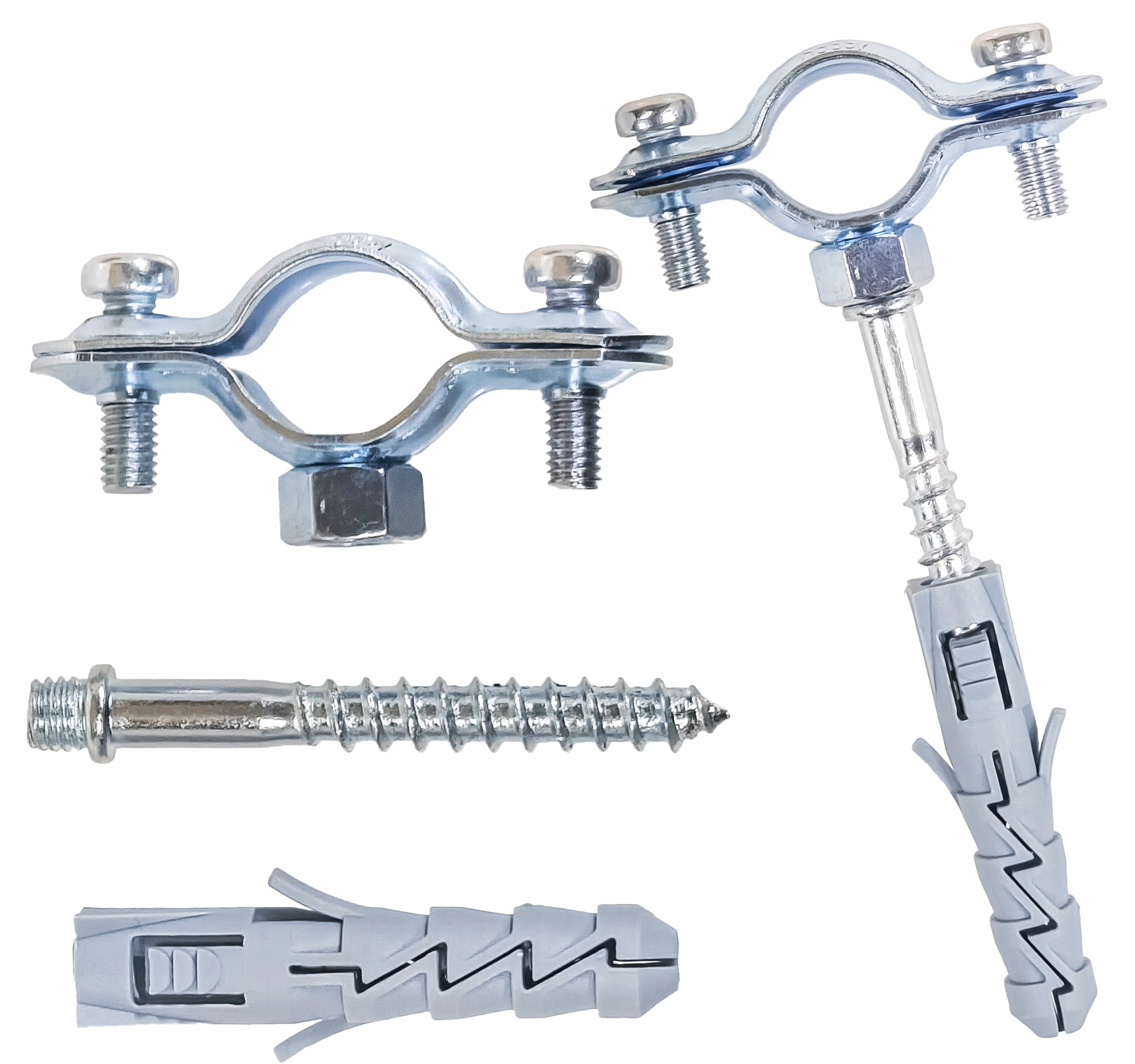 Uchwyt Pojedyńczy Obejma Do Rur Stalowy Bez Gumy 1/2'' 21-23mm Śruba+kołek