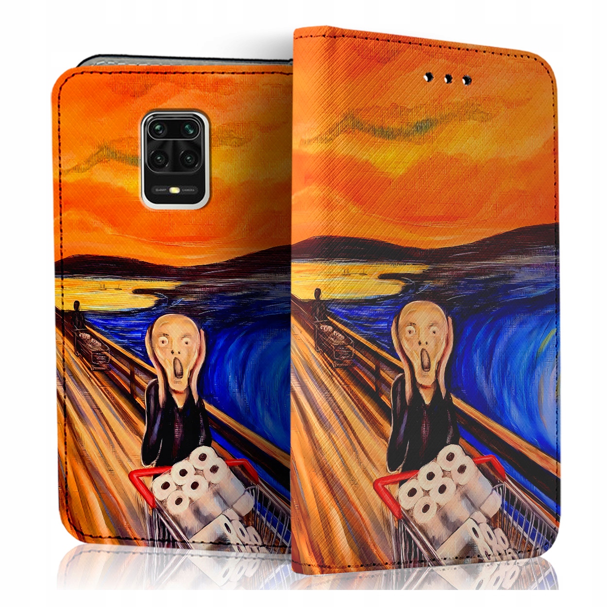 Etui Z Klapką Na Telefon Xiaomi Redmi Note 9S 9 Pro Case Pokrowiec Szkiełko