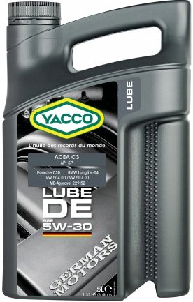 Yacco Lube De 5W30 Olej silnikowy 5L