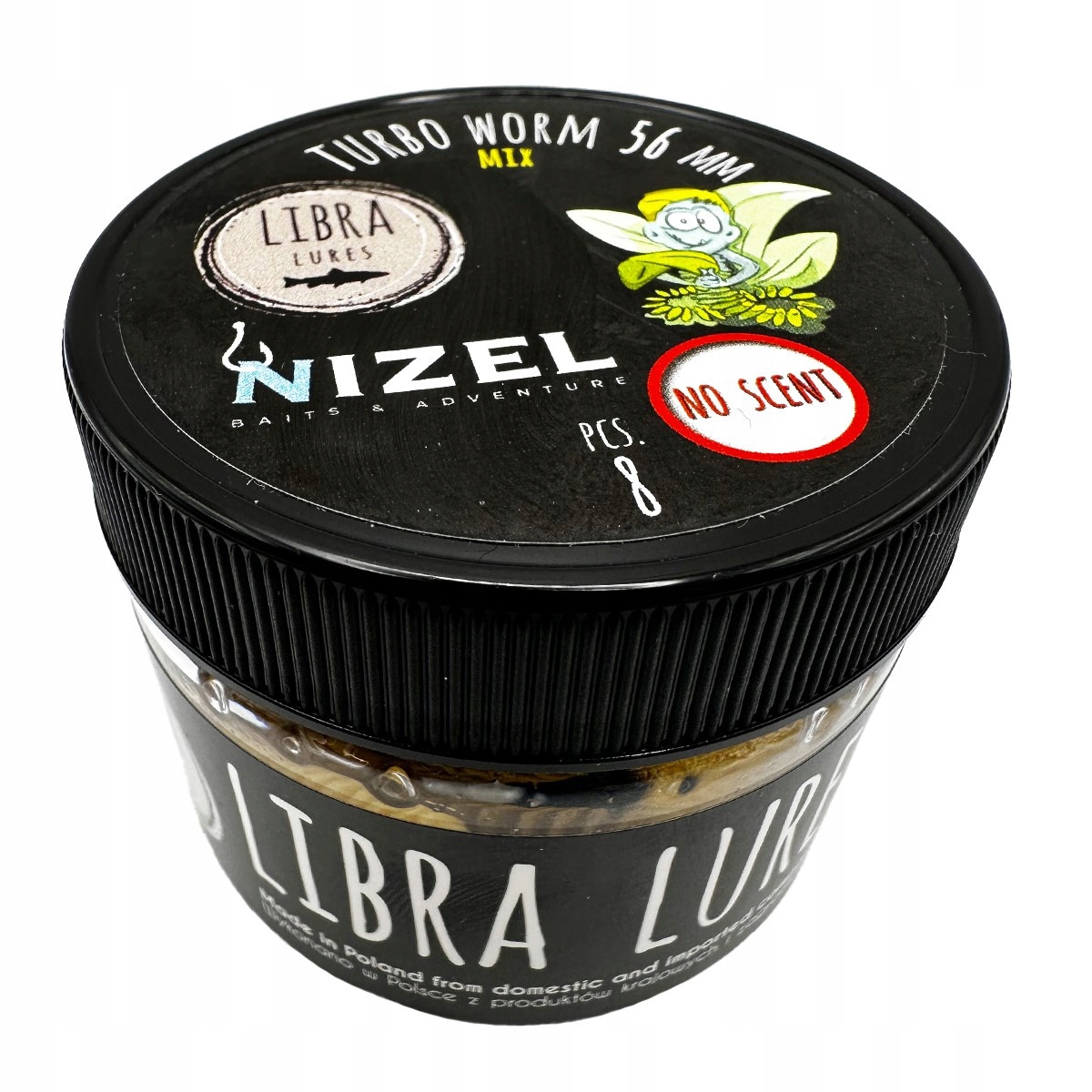 Libra Lures Turbo Worm 5,6cm 1,6g Kolor MIX 8szt