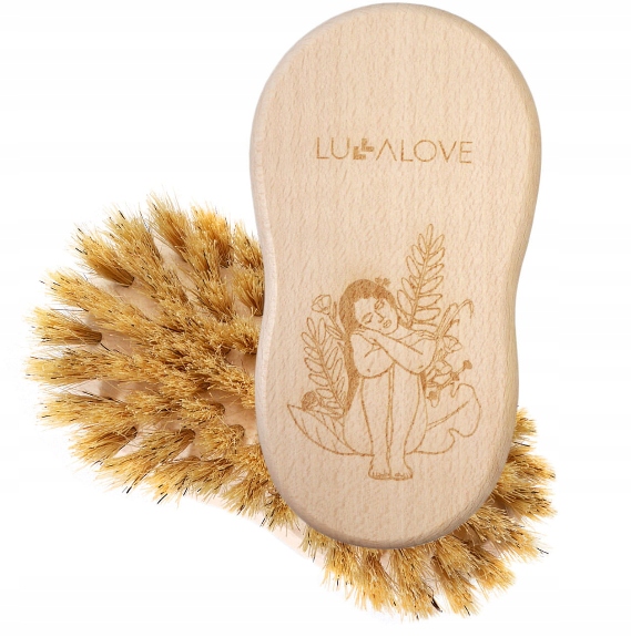 LULLALOVE SZCZOTKA DO MASAŻU SUCHO NATURA ŚREDNIA