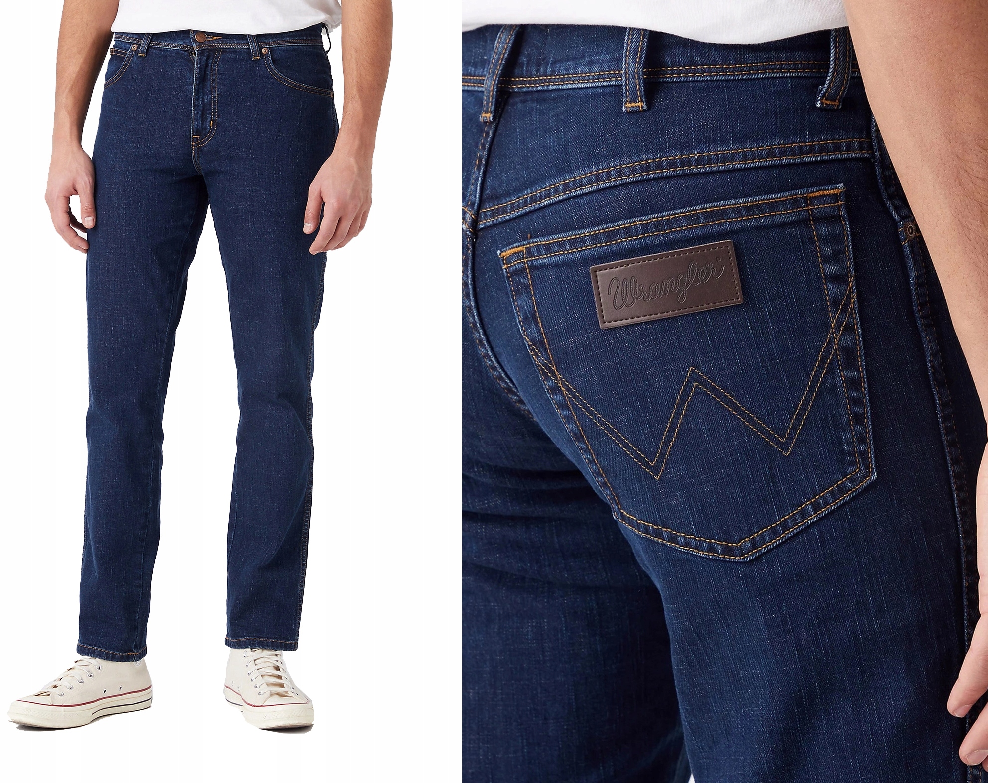 Wrangler Texas pánské zúžené džínové kalhoty Cross Game indigo W38 l34