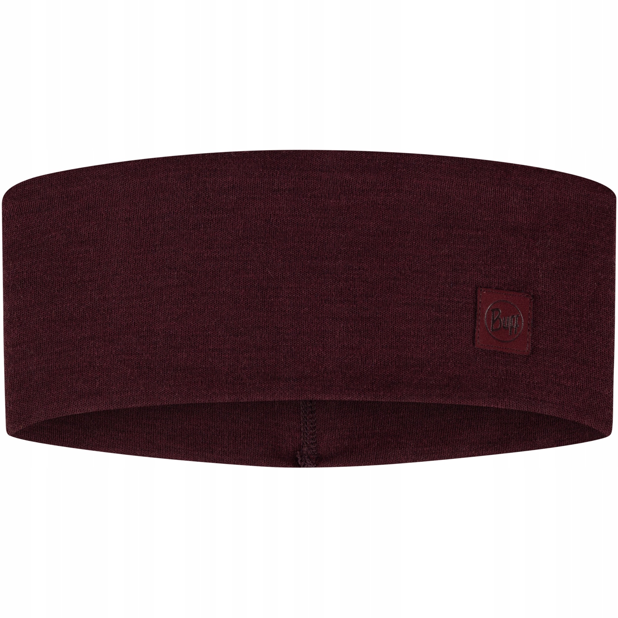 Čelenka Buff z vlny Merino Wide Headband Solid Garnet