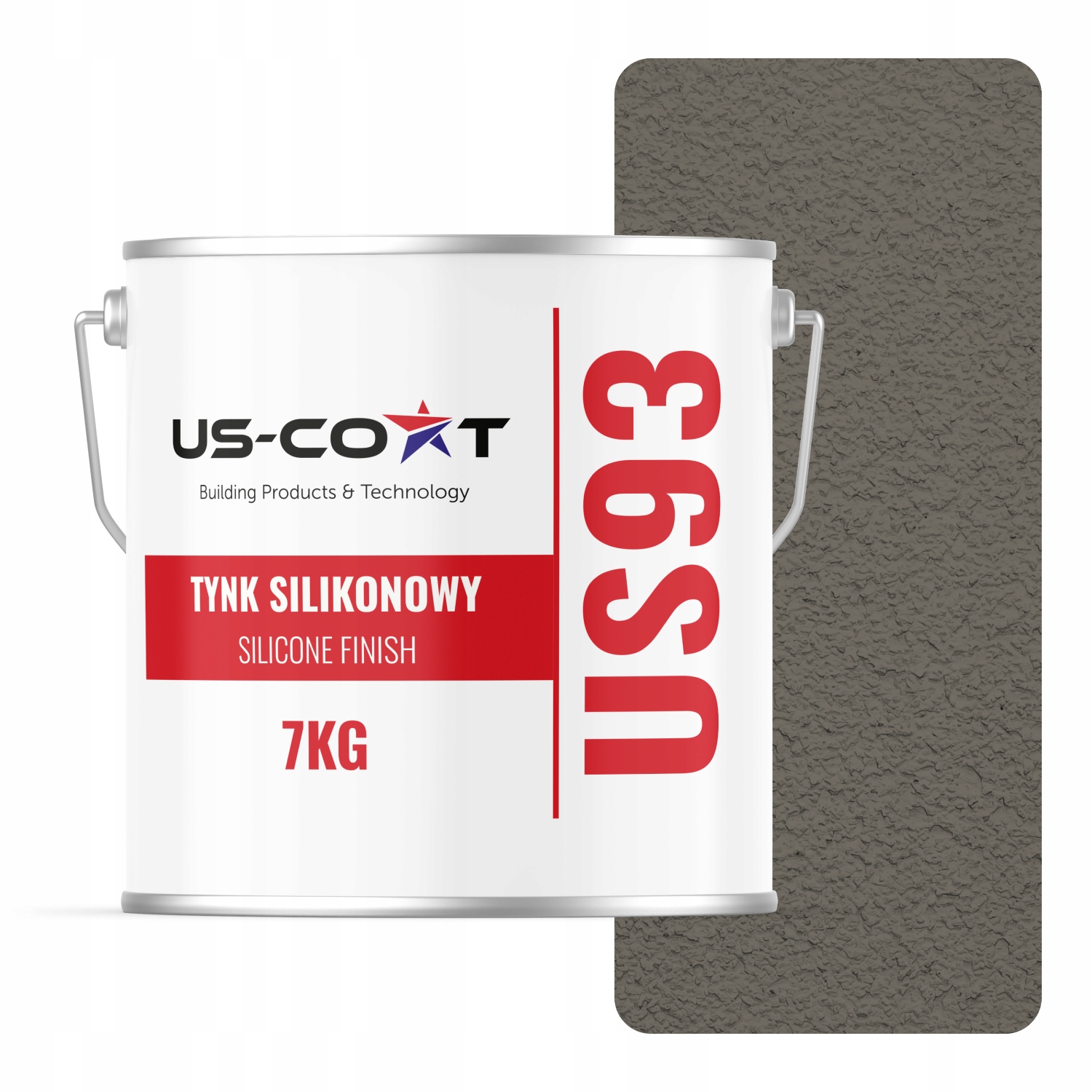 Silikonová Fasádní Omítka Šedá Tmavá F296 7 Kg Beránek Granulace 1.5 mm