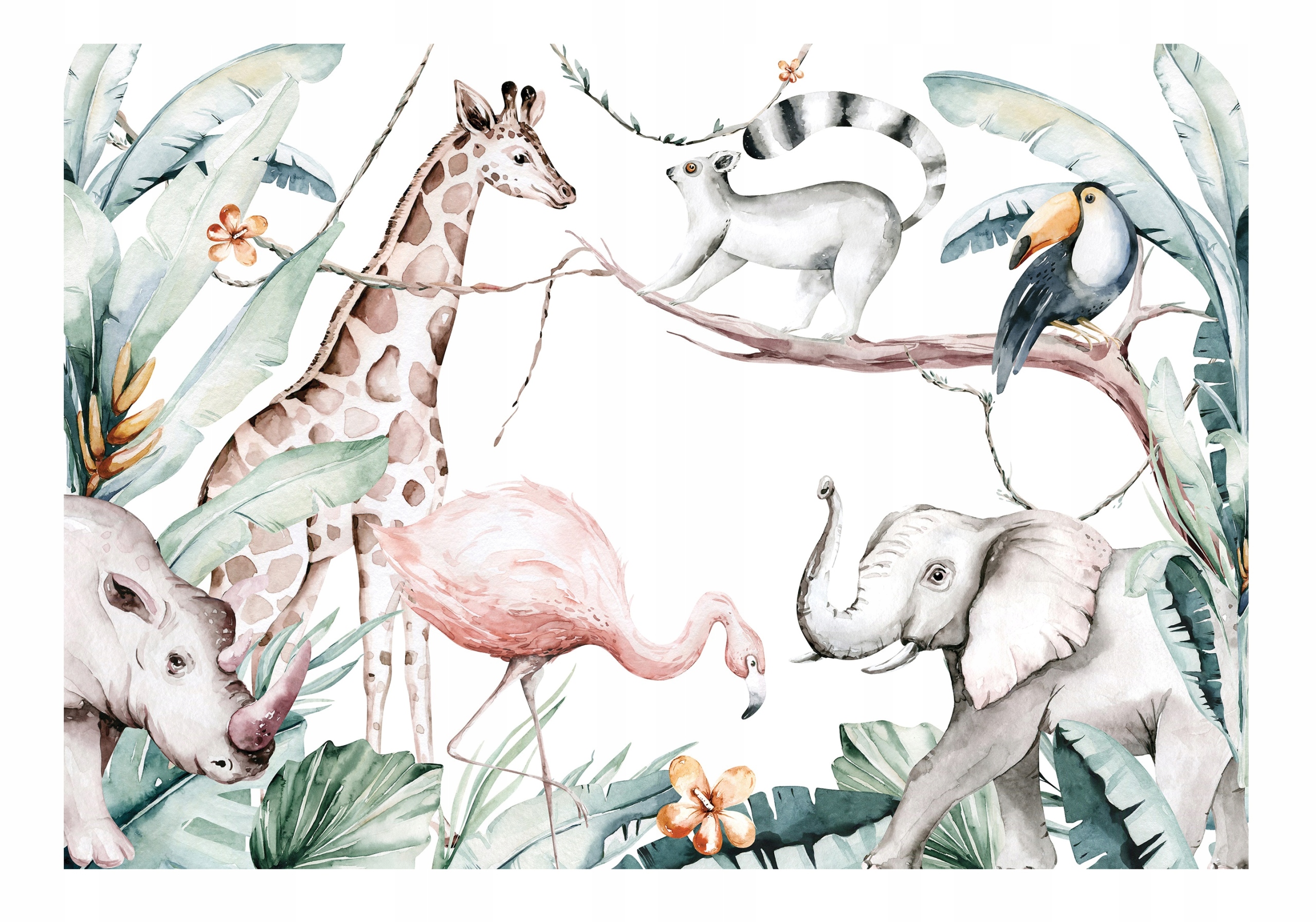 Fototapeta Pre Deti Zvieratá Džungľa Tapeta Do Detskej Izby 368x254