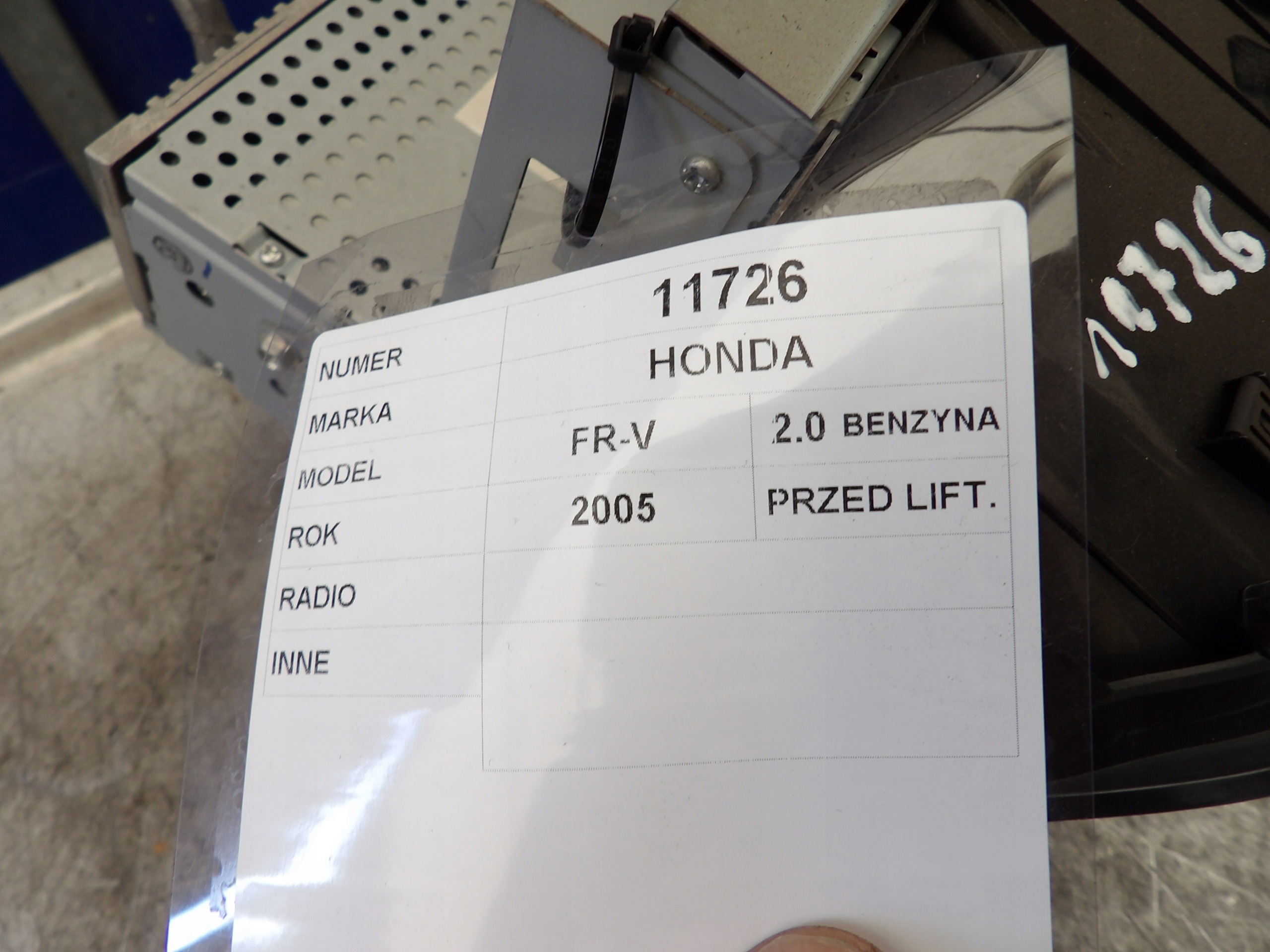Honda FR-V radio