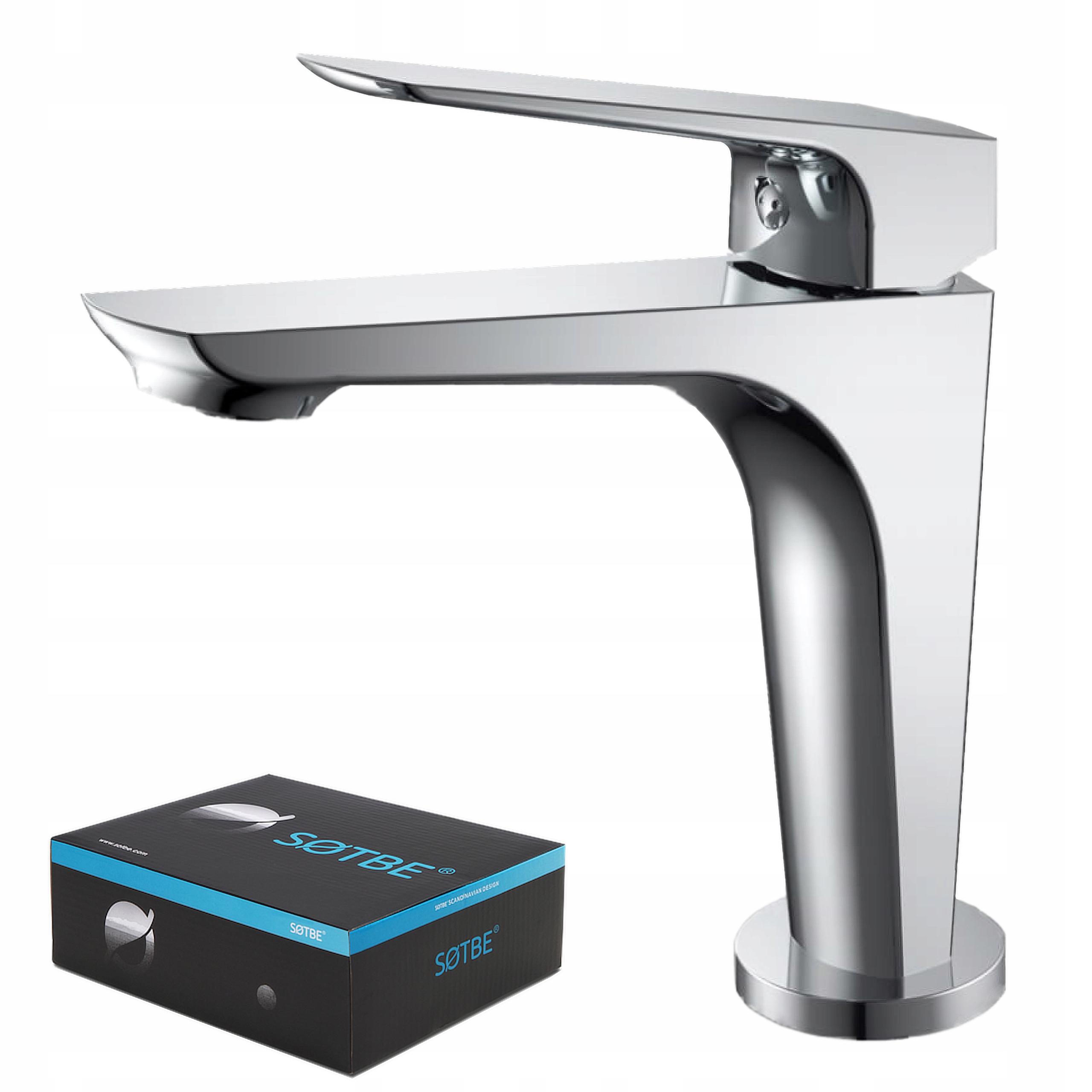 Batéria do kúpeľne umývadlová Kran Na Umývadlo stojaca chrómová s pevnou výtokovou trubicou