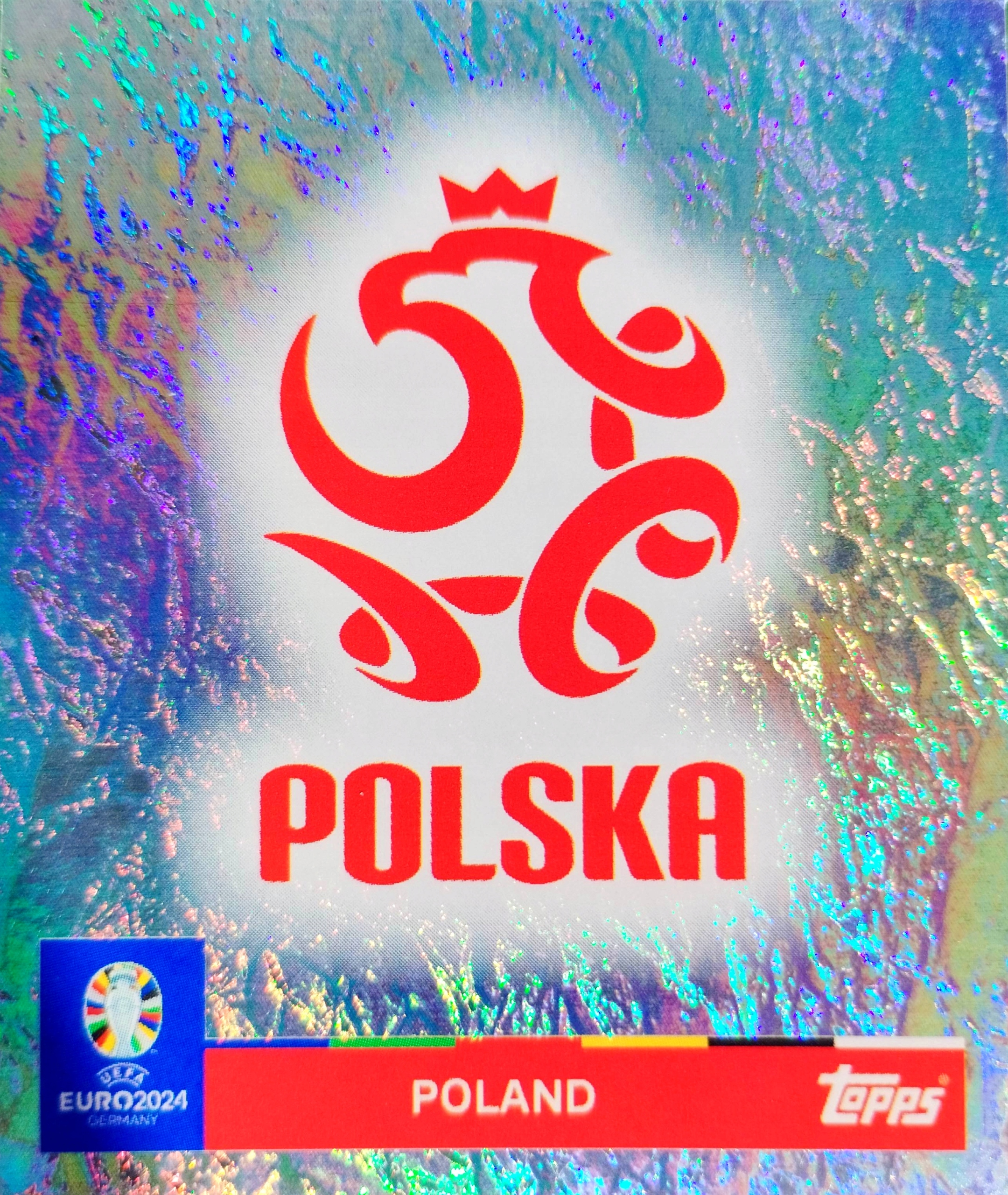 Euro 2024 Topps Match Attax naklejka Logo Polska Pol 1