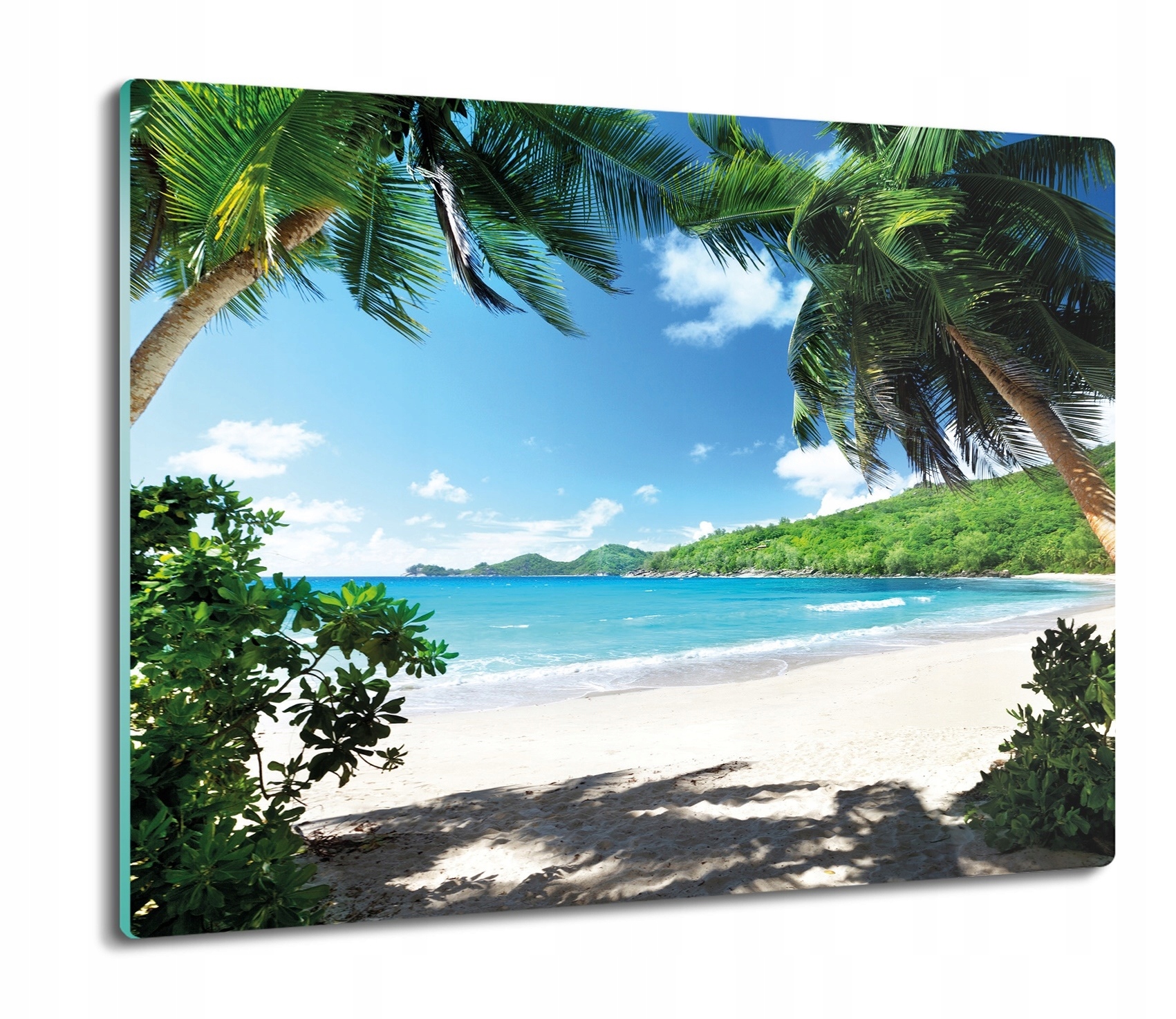 

Palmy laguna plaża 60x52 deska na prezent szklana