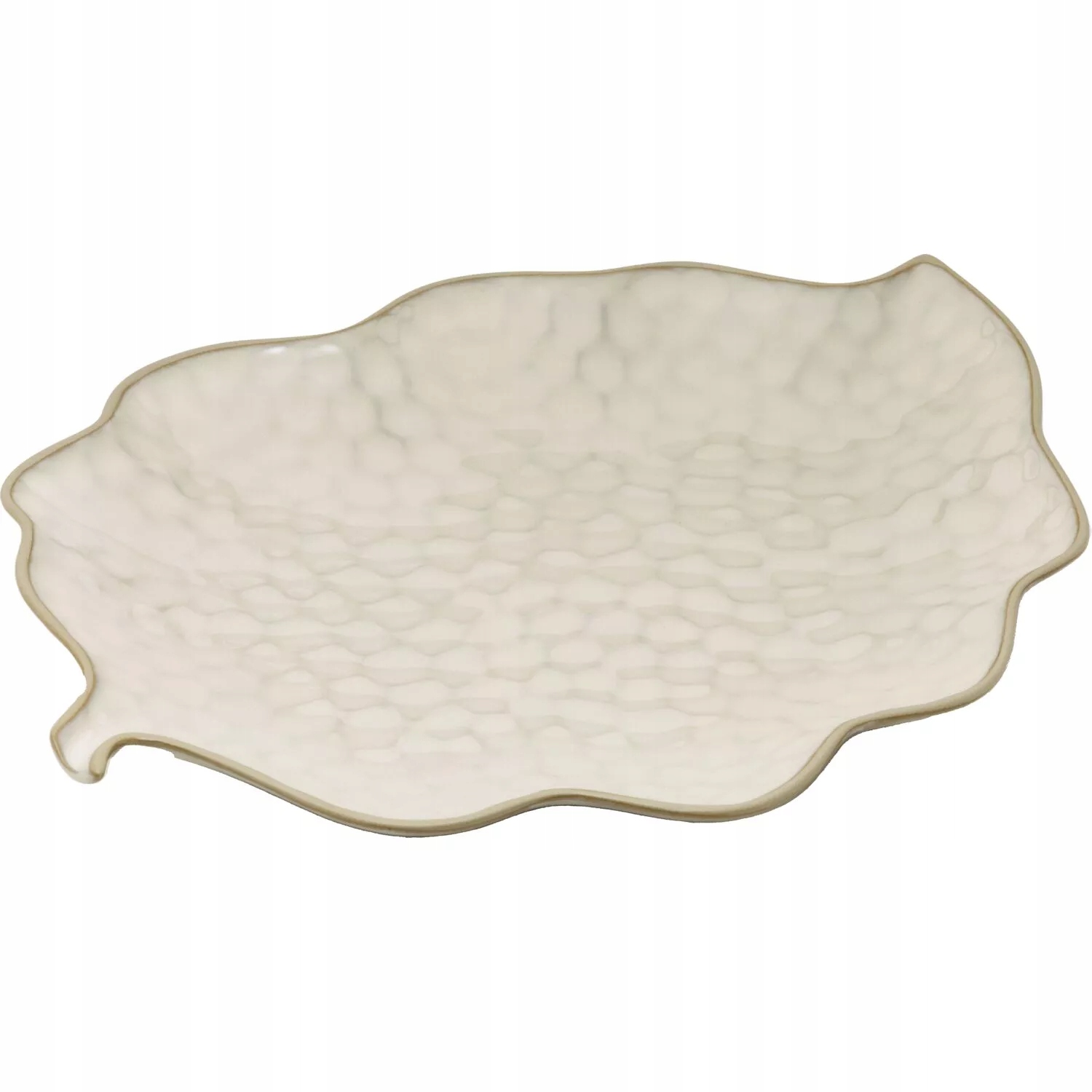 Tanier plytký v tvare listu Le Coq Kypseli 28x21,5 cm, béžový 9 ks