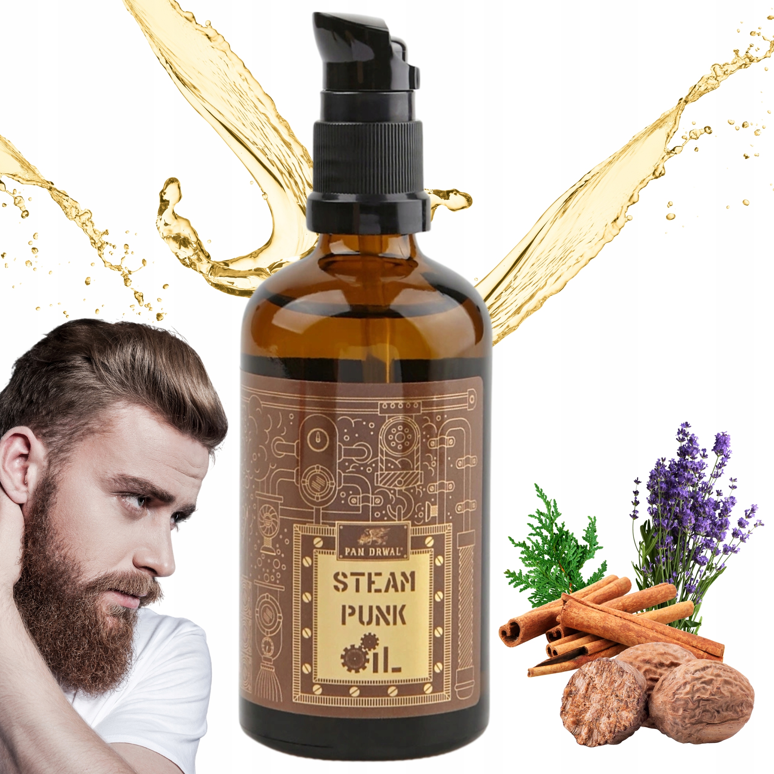 Hydratační a změkčující olej na vousy Pan Drwal Steam Punk 100 ml