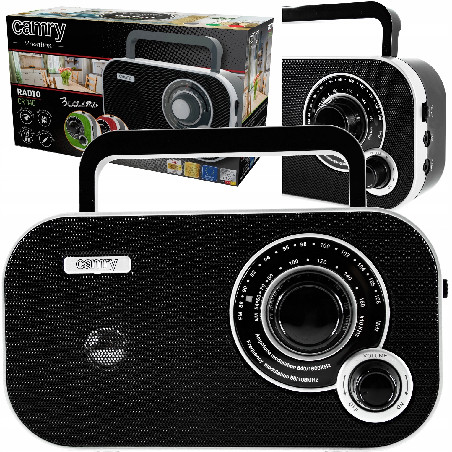 MAŁE KUCHENNE RADIO PRZENOŚNE AM/FM NA BATERIE