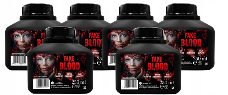 Umělá Krev Fx Blood Professional Halloween 6X250 ML Charakterizace