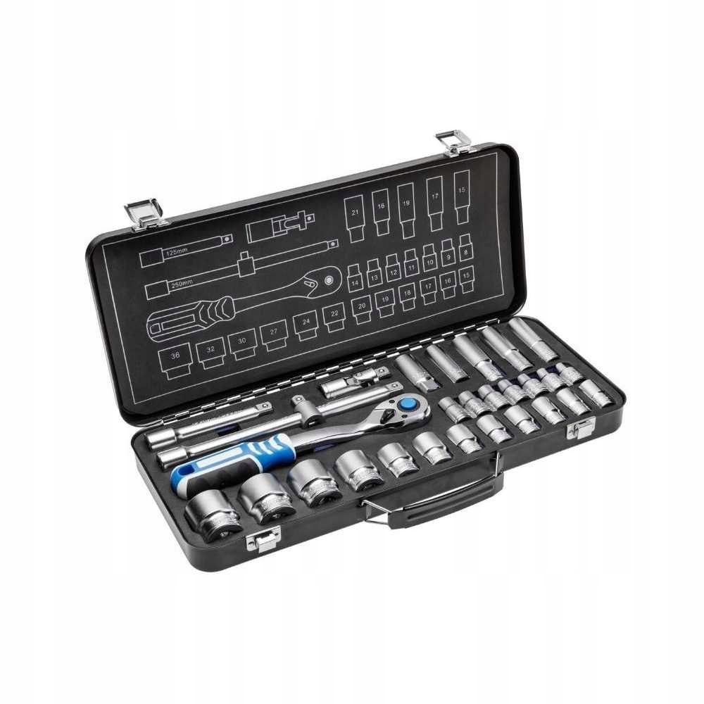 Sada objímkových kľúčov Hogert 1/2" 29 Ks