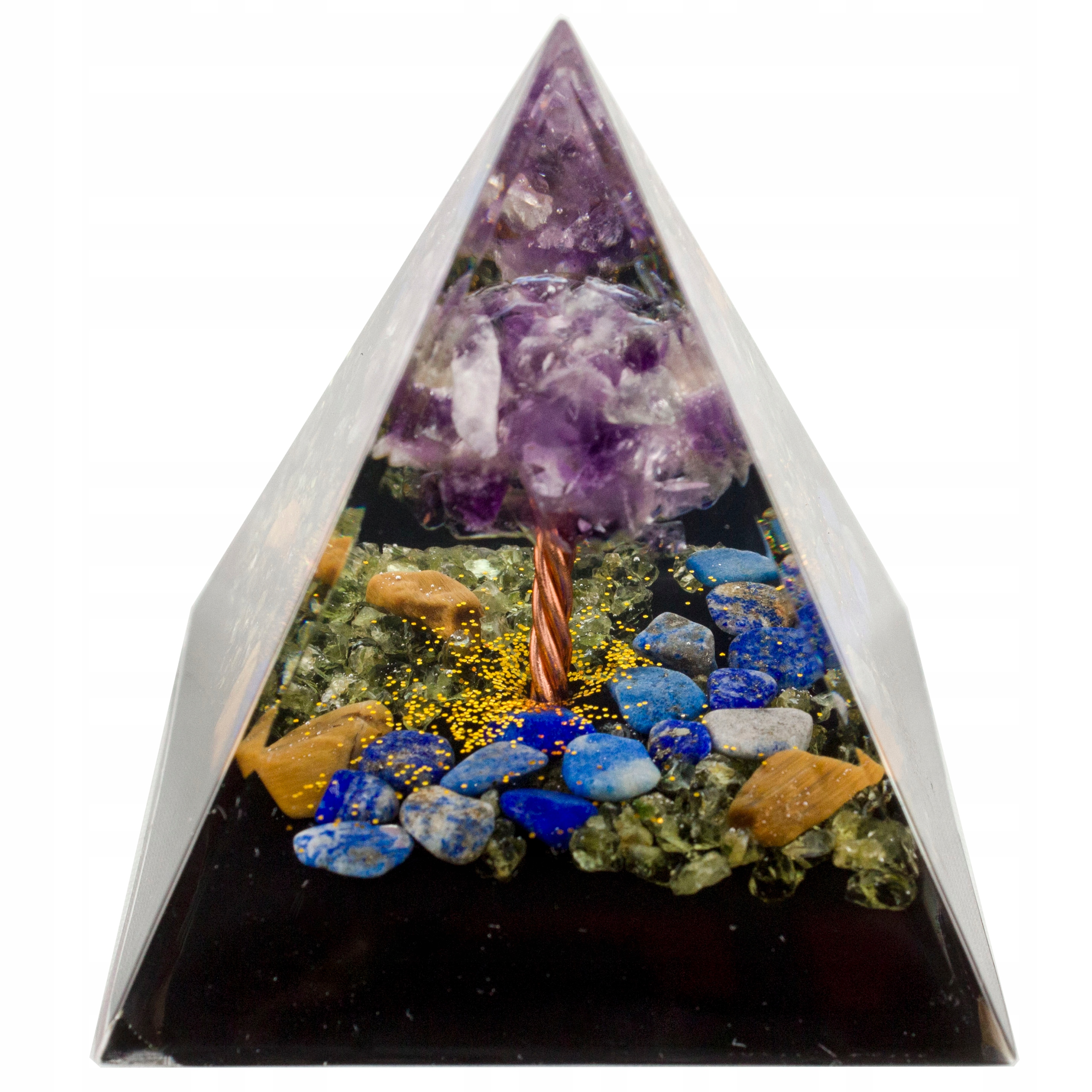 Pyramida Orgonit Ametyst Olivin Lapis Lazuli Pohoda 5 cm