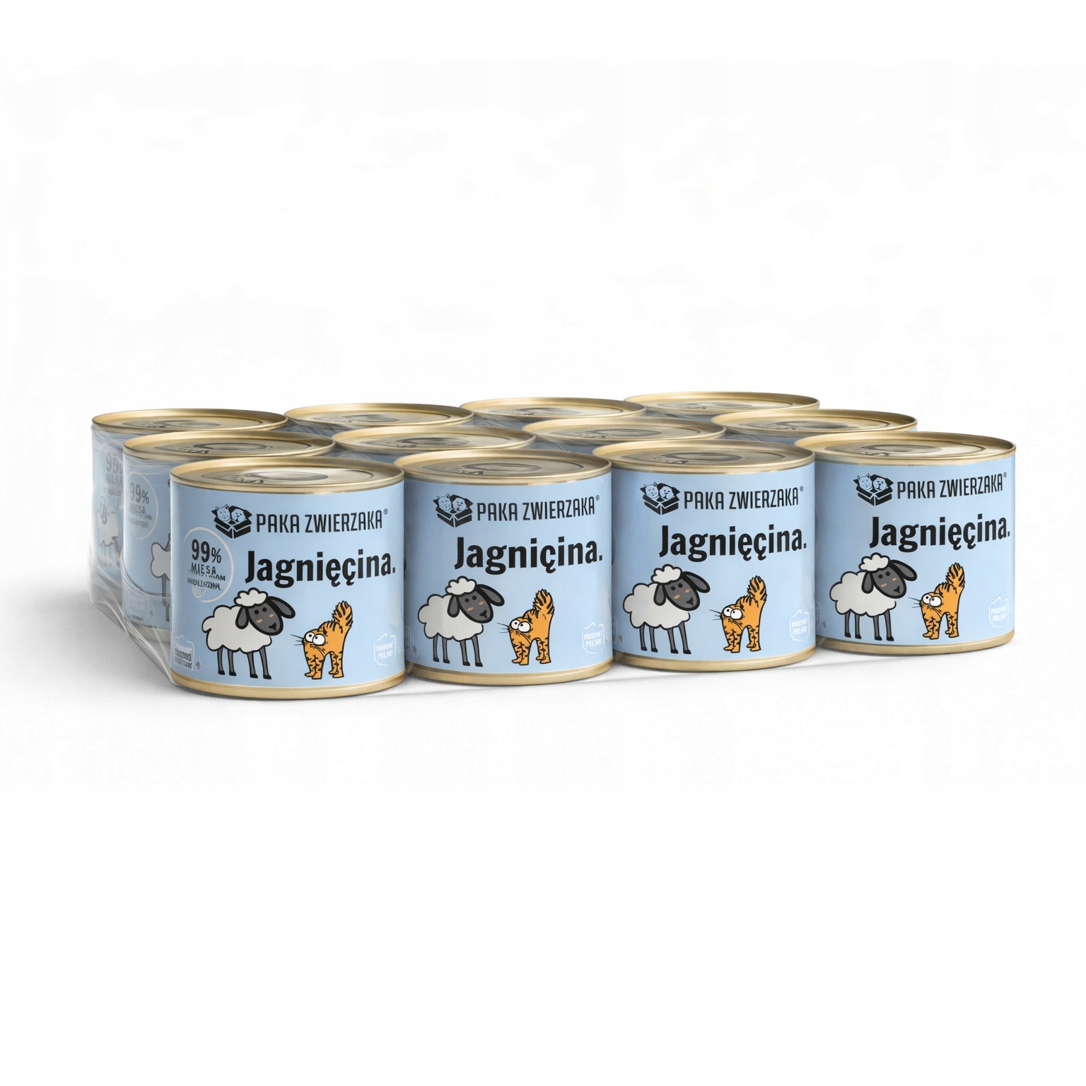 Levně Paka Zwierzaka Krmivo Vlhké Kočka Jehněčí Svařovací 12PAK 12x200g