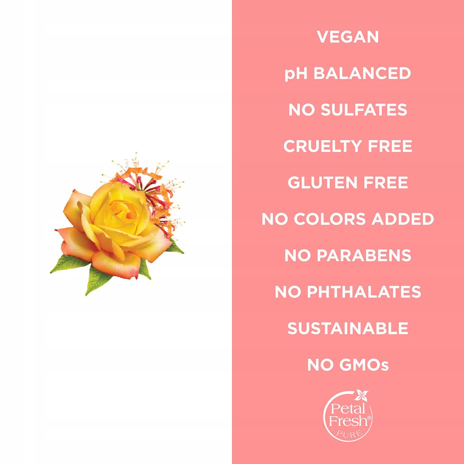 Petal Fresh Pure Rose+honeysuckle Sprchový Gel 475 ML