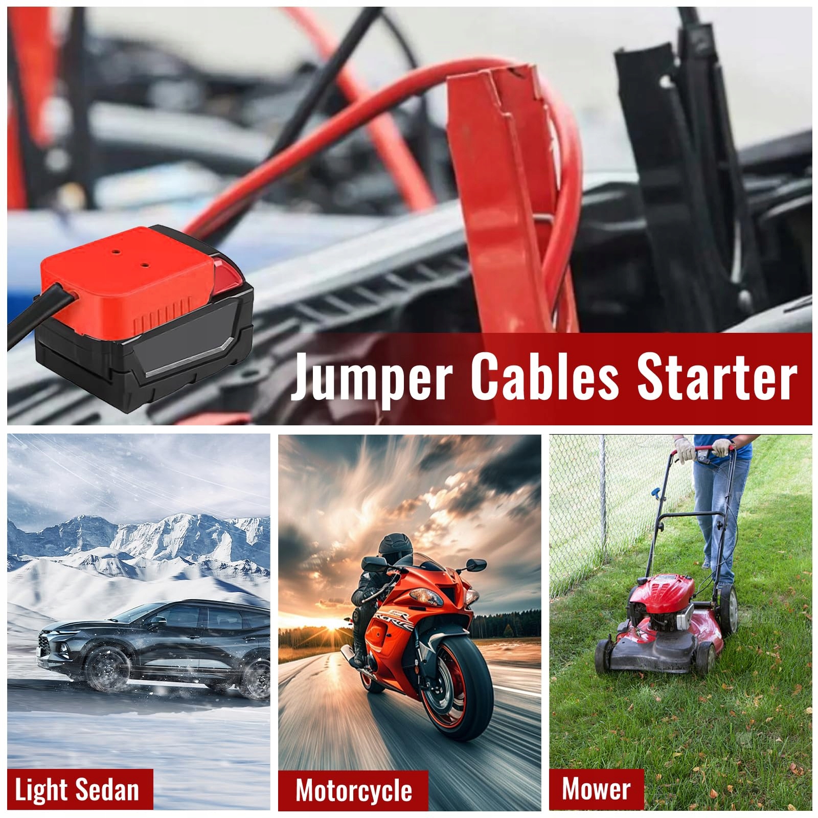 TKSE Adapter Rozruchowy 1.8M Zestaw Awaryjny 8AWG Do Milwaukee M18 — miniatura 8
