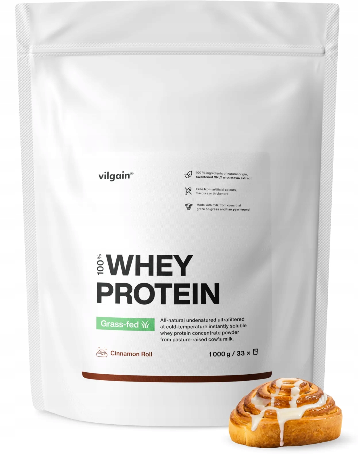 Vilgain Protein syrovátkový koncentrát Wpc skořicová rolka 1kg
