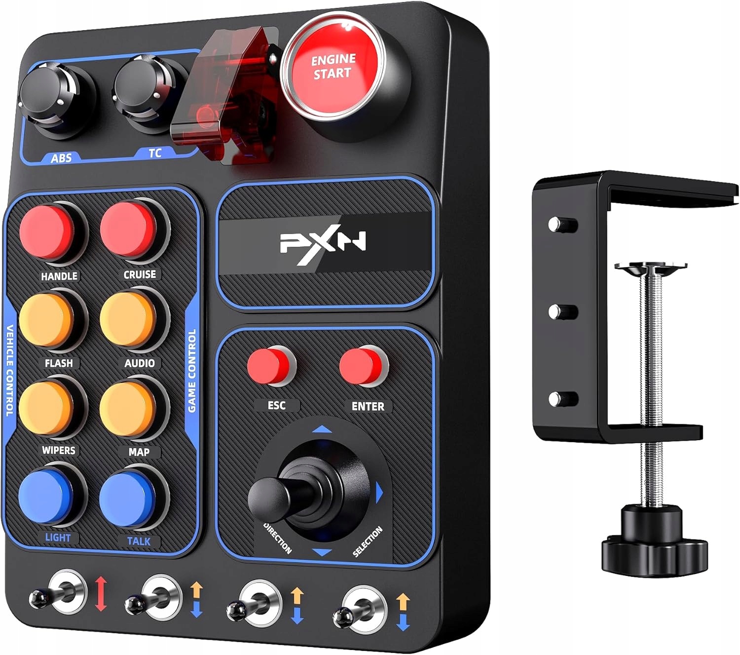 Control Box PXN CB1 Programowalny Panel Przycisków do Simracingu Gier RGB