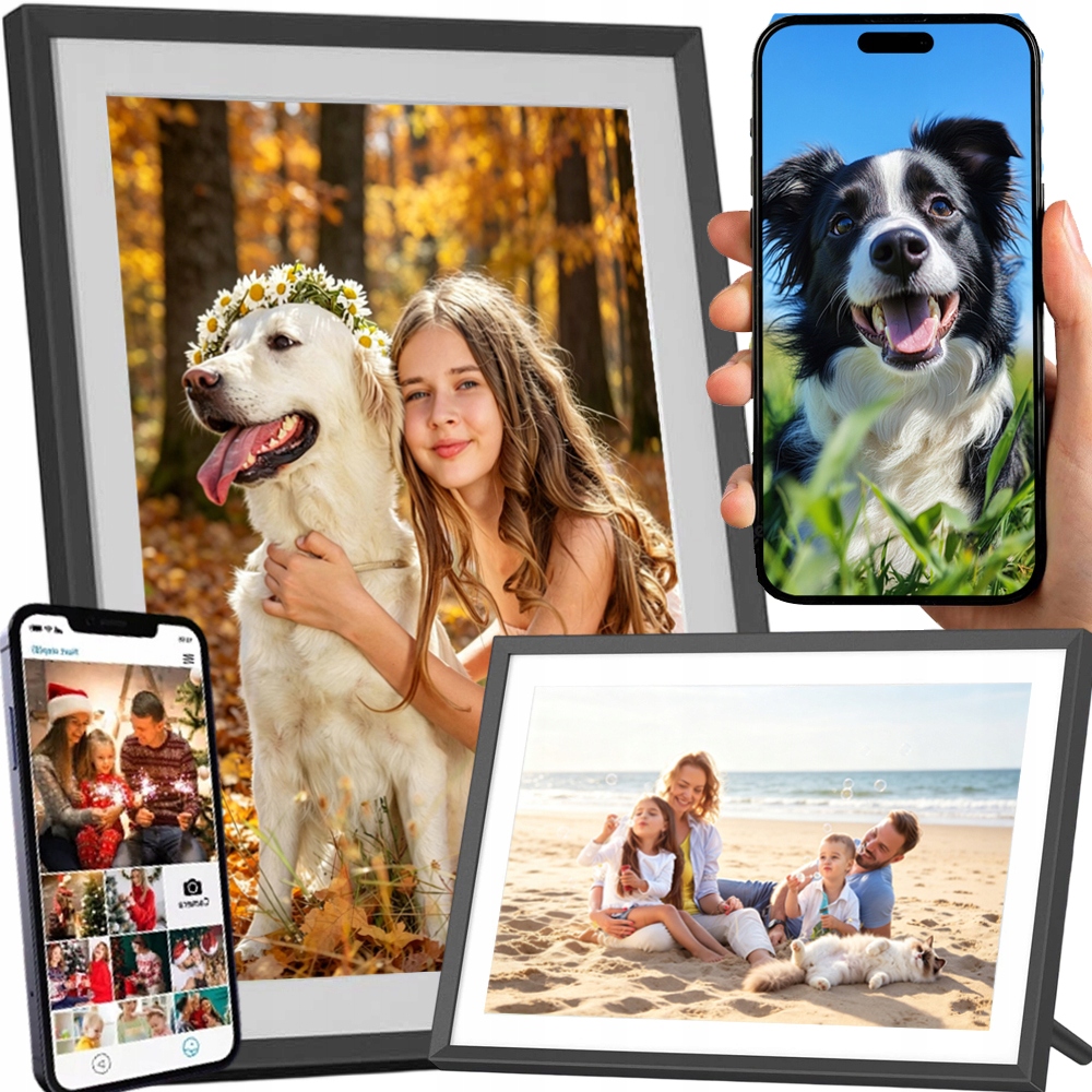 Digitální Rámeček 10.1 Palců Hd Wifi Ips Touchscreen 32GB Dárek Pro Seniora