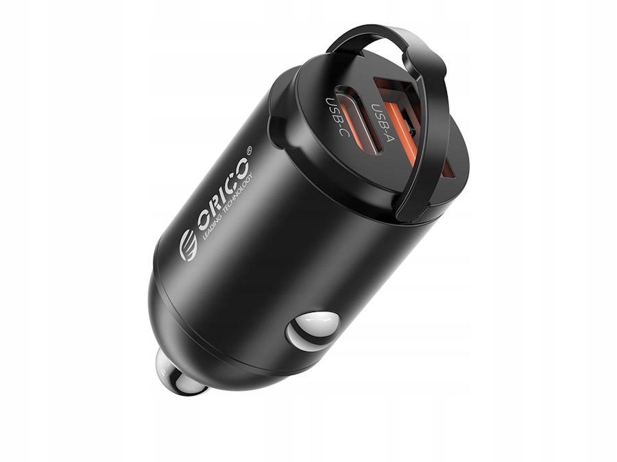 Ładowarka samochodowa Pd 30W Usb-c Usb-a mini Orico MR-30-1A1C-BK-EP