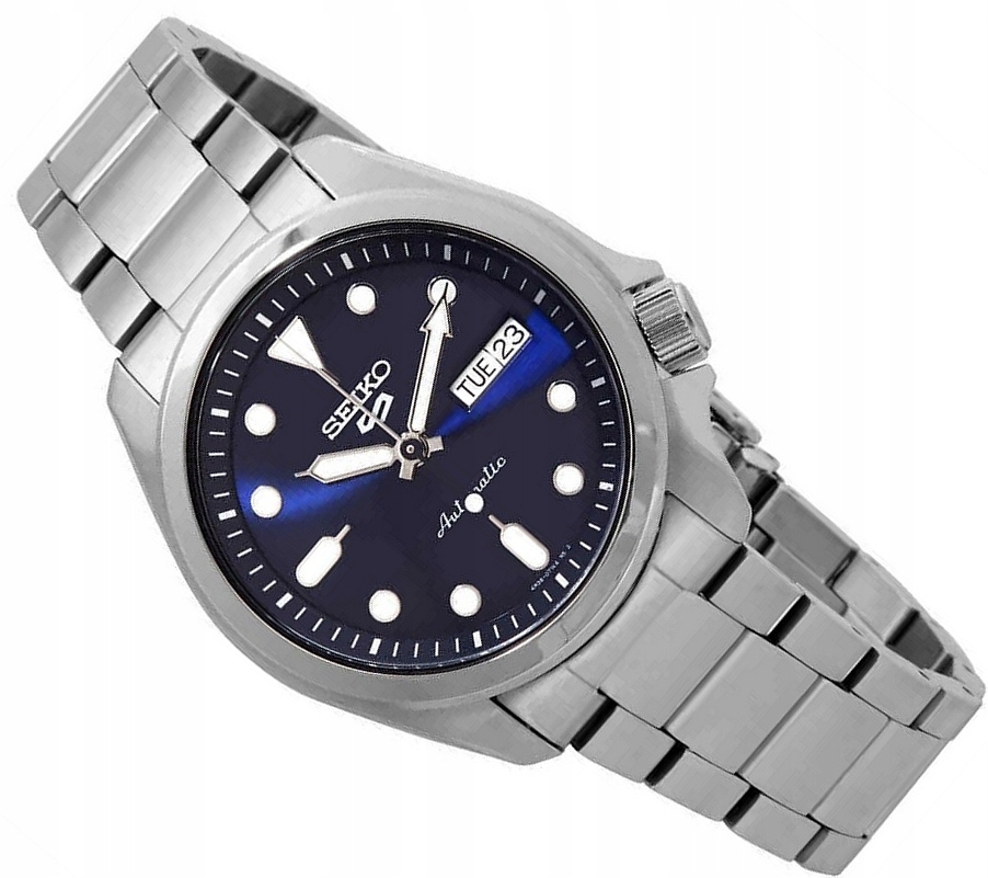 Elegantní Pánské Hodinky Automatické Seiko SRPE53K1 S Modrým Datem 40 mm
