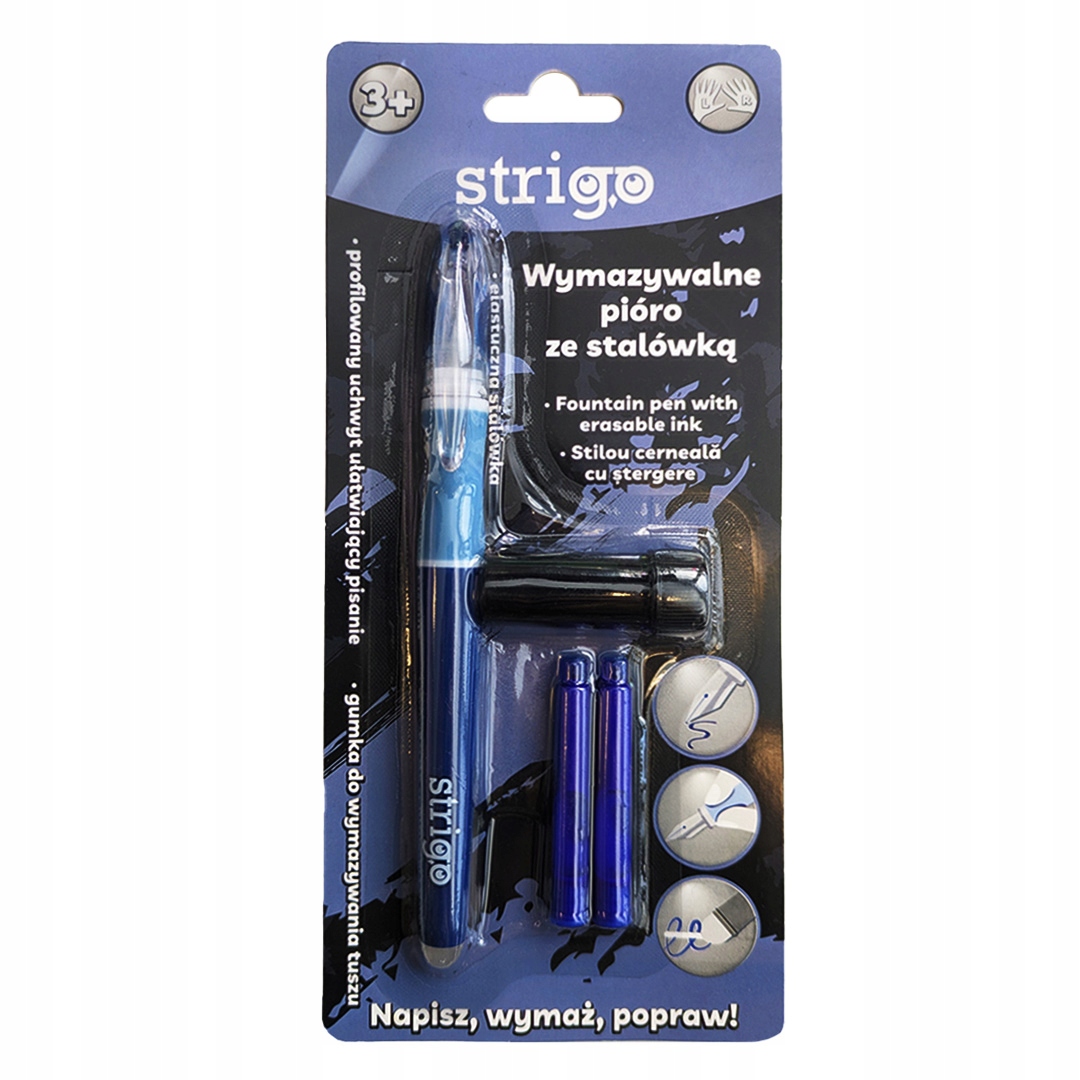 Wymazywalne pióro ze stalówką + naboje ssc339 STRIGO EAN (GTIN) 5905658801045