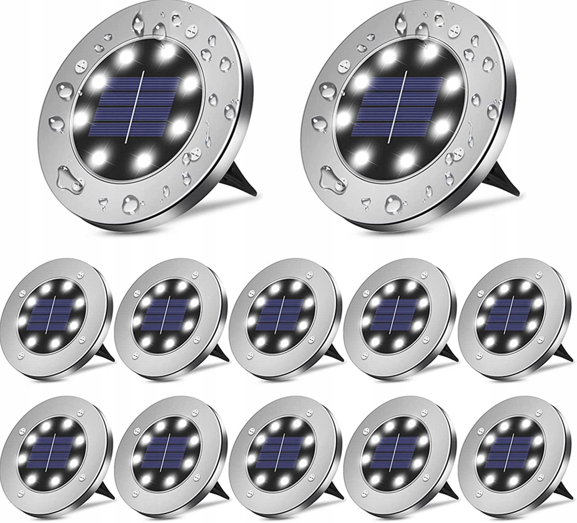 

Lampki Lampy Solarne Wbijane Ogrodowe Mocne 12 Szt