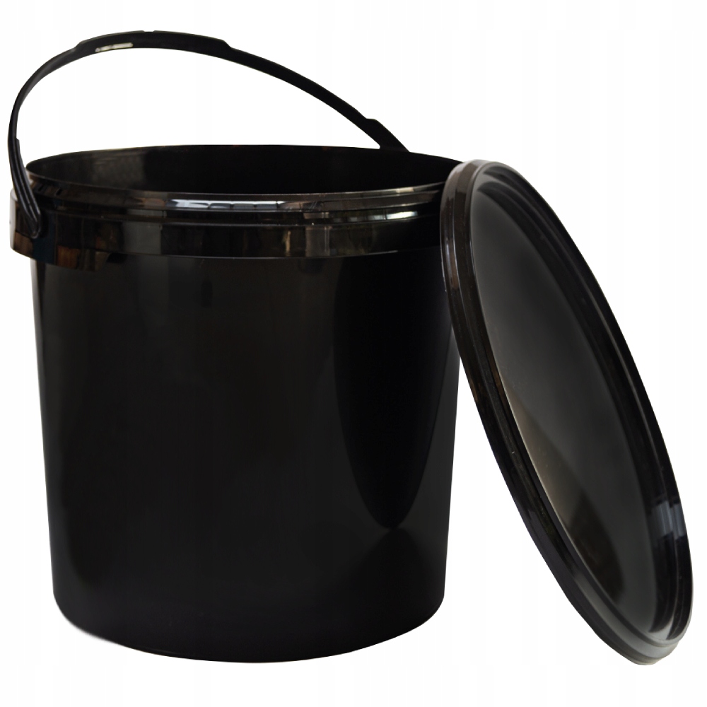

Wiaderko plastikowe pokrywka 5L wiadro czarne
