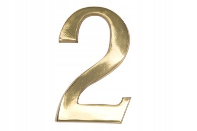 

Cyfra "2" oznaczenie na dom 18cm mosiądz
