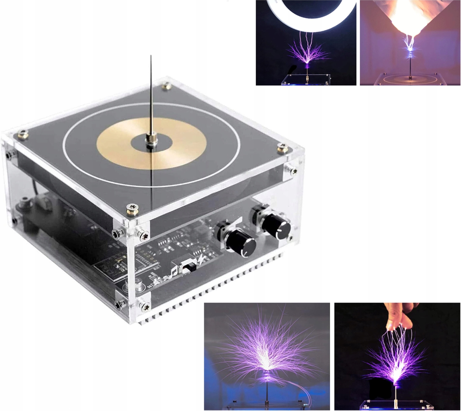 Bluetooth Tesla Coil Music Plazmový reproduktor Touchable Vědecké experimenty