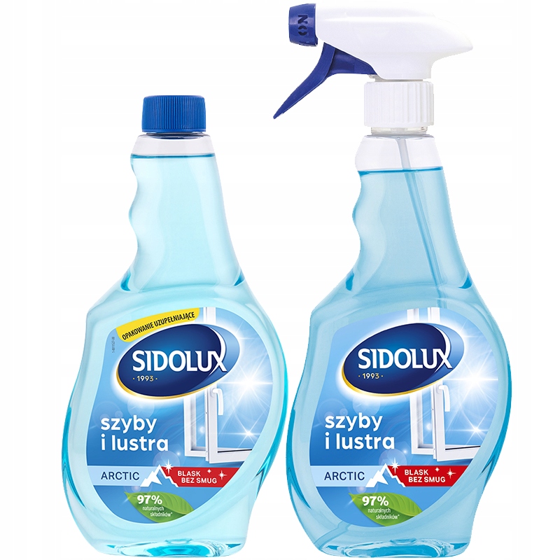 

Sidolux Crystal do mycia szyb zestaw 500 ml+500 ml