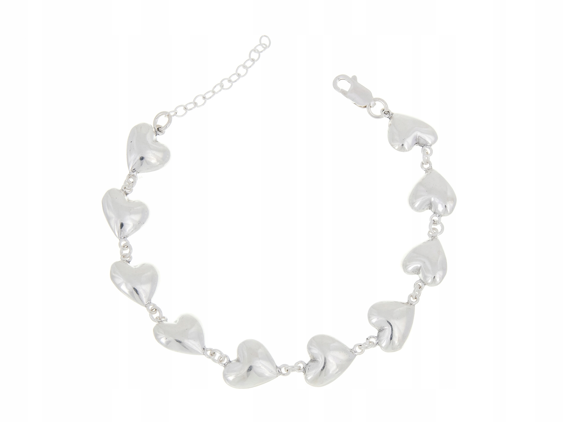 Krásný Stříbrný Náramek Samotné Stříbro 21 CM