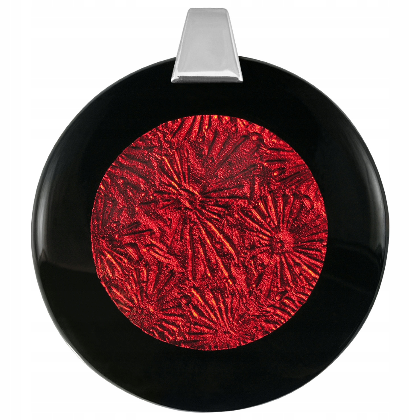 Dámský červený přívěsek Harf sklo murano kolečko