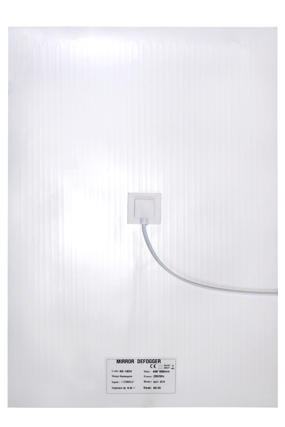 Vyhrievaná podložka na zrkadlá 60x40 cm, defogger 230V, Pet (Dupont)