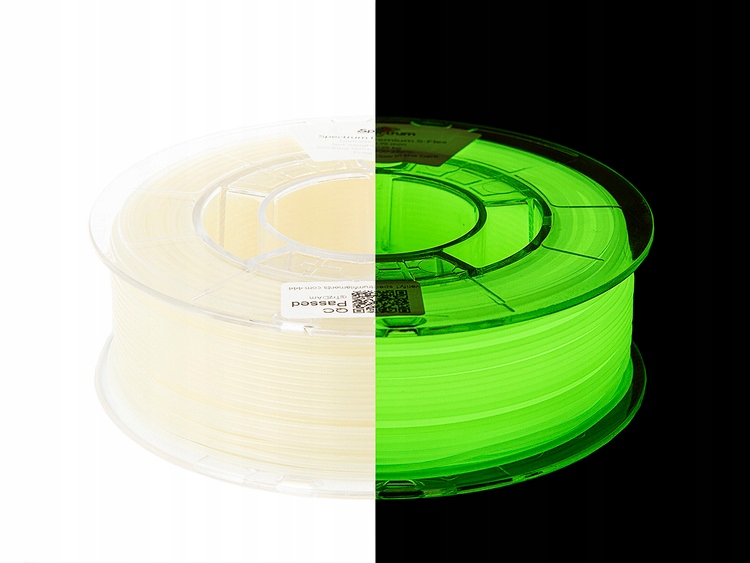 Filament Spectrum S-flex 90A 1,75 mm, svítící ve tmě, 0,25 kg