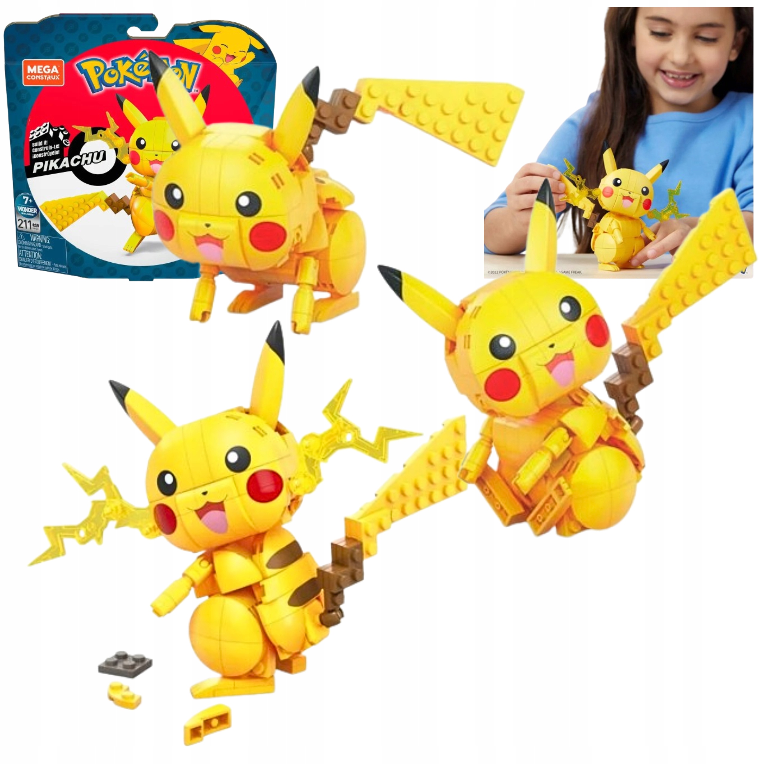Construx Klocki Konstrukcyjne 211 Elem Pokemon Pikachu Bloks Zestaw