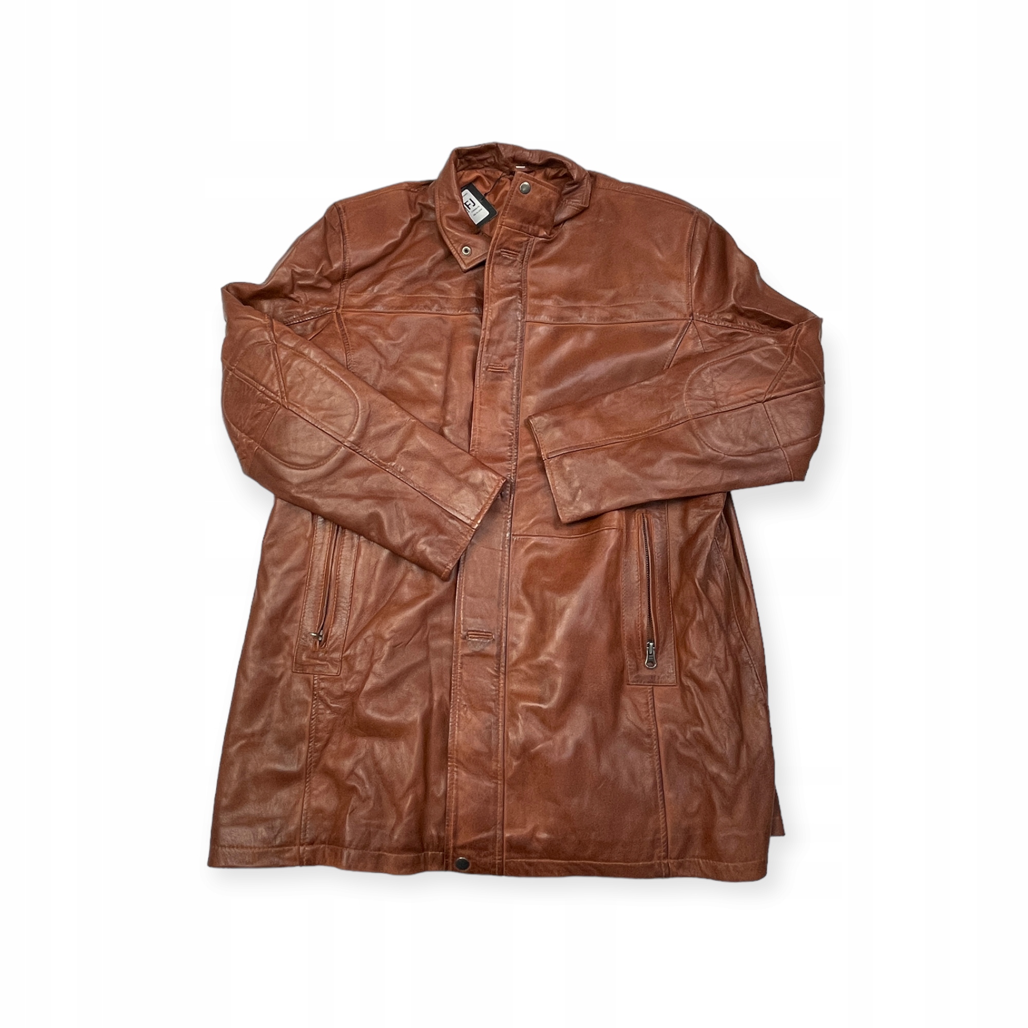 Pánská dlouhá kožená bunda Real Leather 2XL