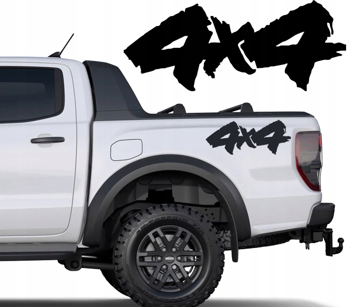 

2x Naklejka Na Auto Jeep 4X4 Off Road 43X18cm Duża