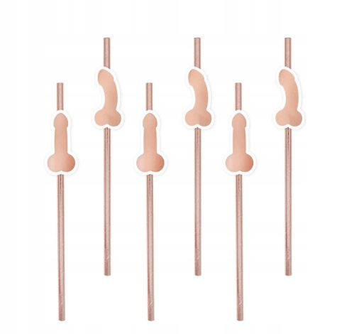 

Słomki Penisy na Wieczór Panieński rosegold 8 szt.