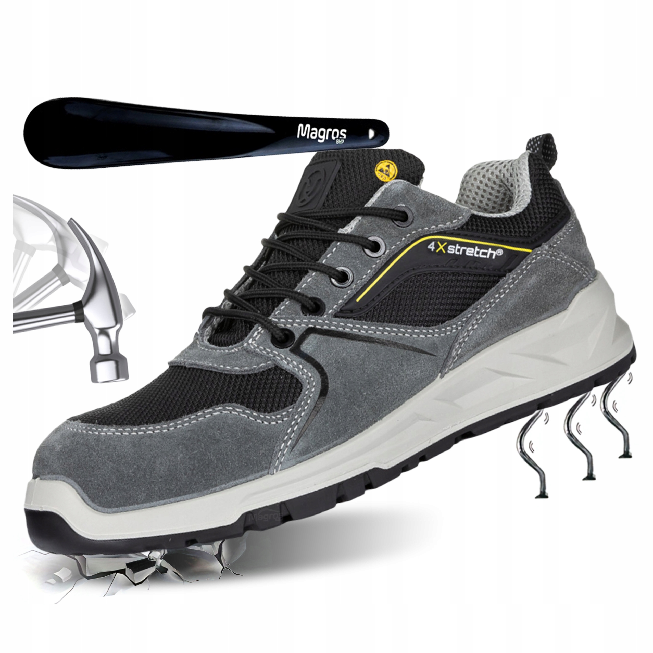 Buty Robocze Ochronne Welurowe Sportowe Bhp Ardon Timon S1P Esd 43