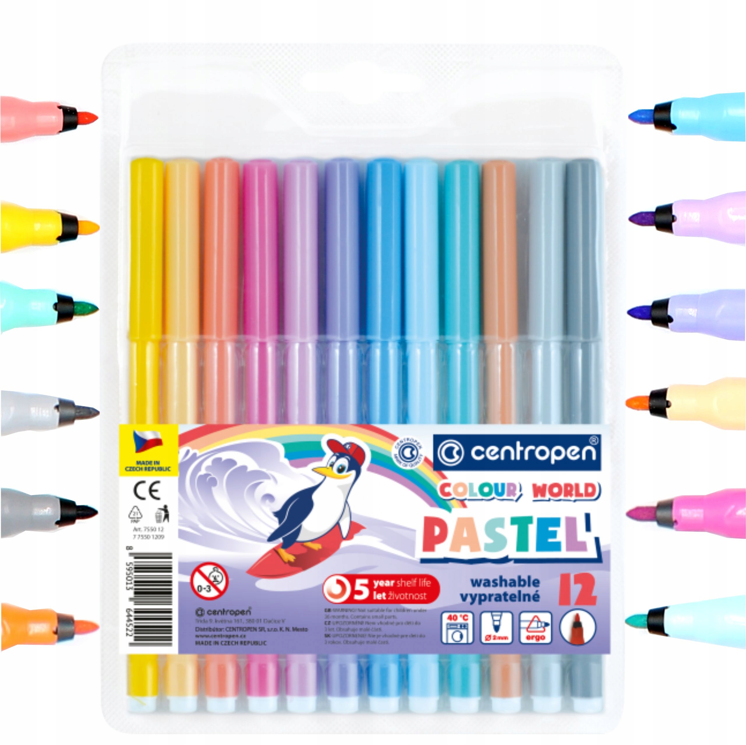 

Flamastry Pastelowe Szkolne Centropen